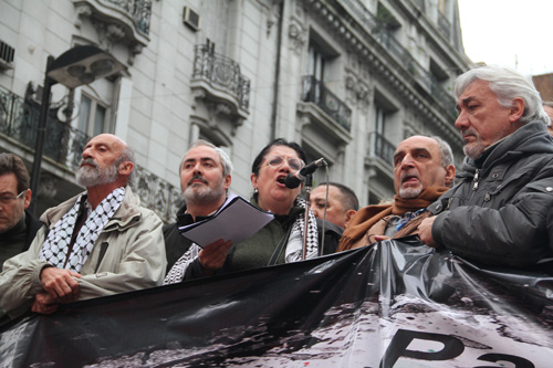 acto frente embajada de israel