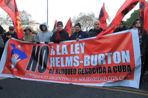 No a la ley Helms-Burton y al bloqueo